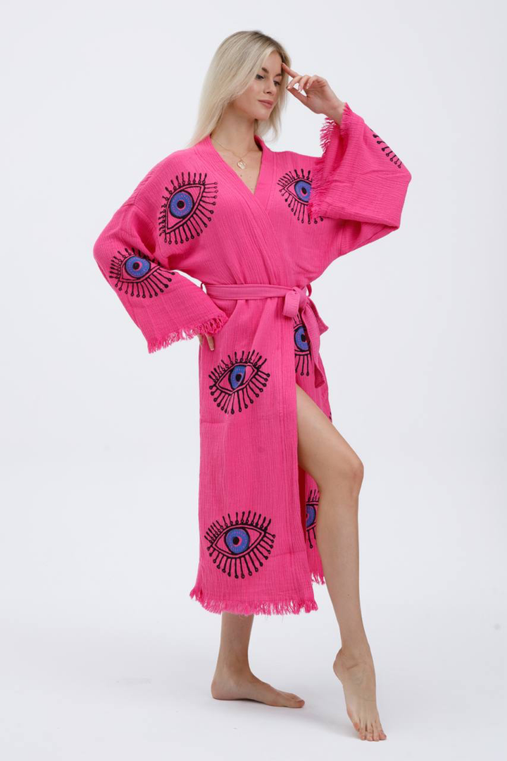 Pink Evil Eye Kimono