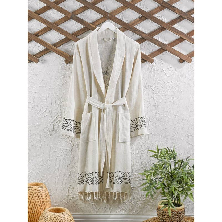 Linen Cotton Hand Block Printed Robe