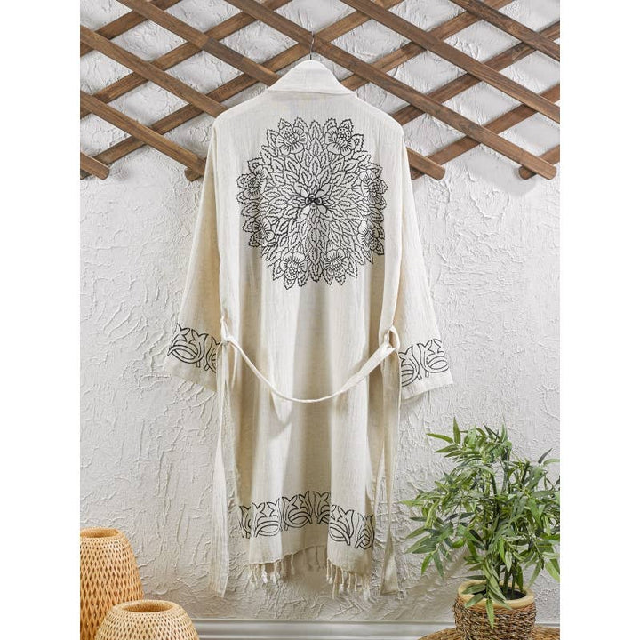 Linen Cotton Hand Block Printed Robe