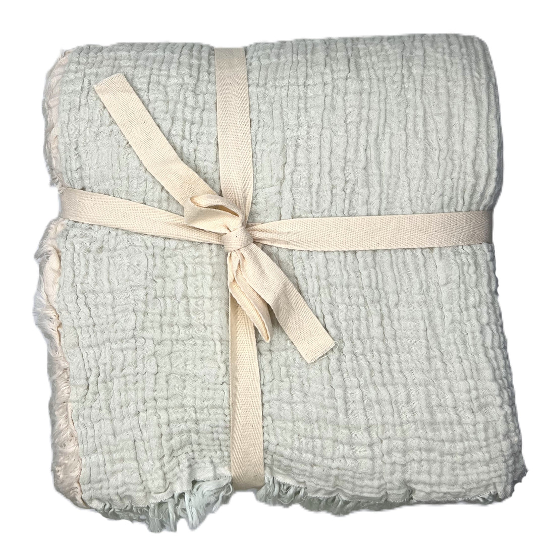 Crinkled Muslin Throw Blanket