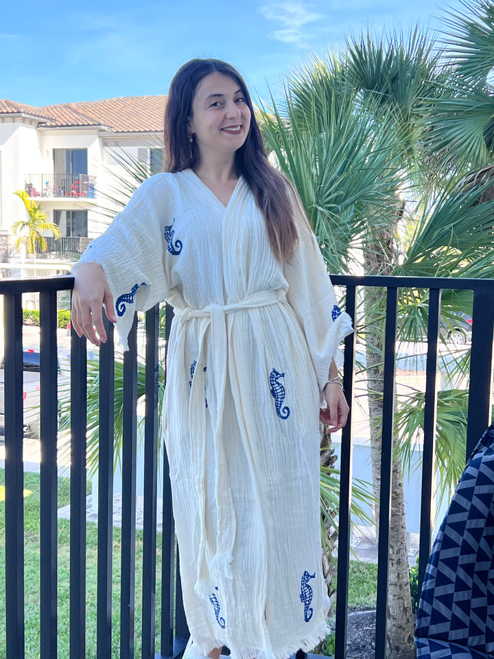 Seahorse Kimono Robe