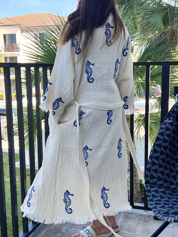 Seahorse Kimono Robe