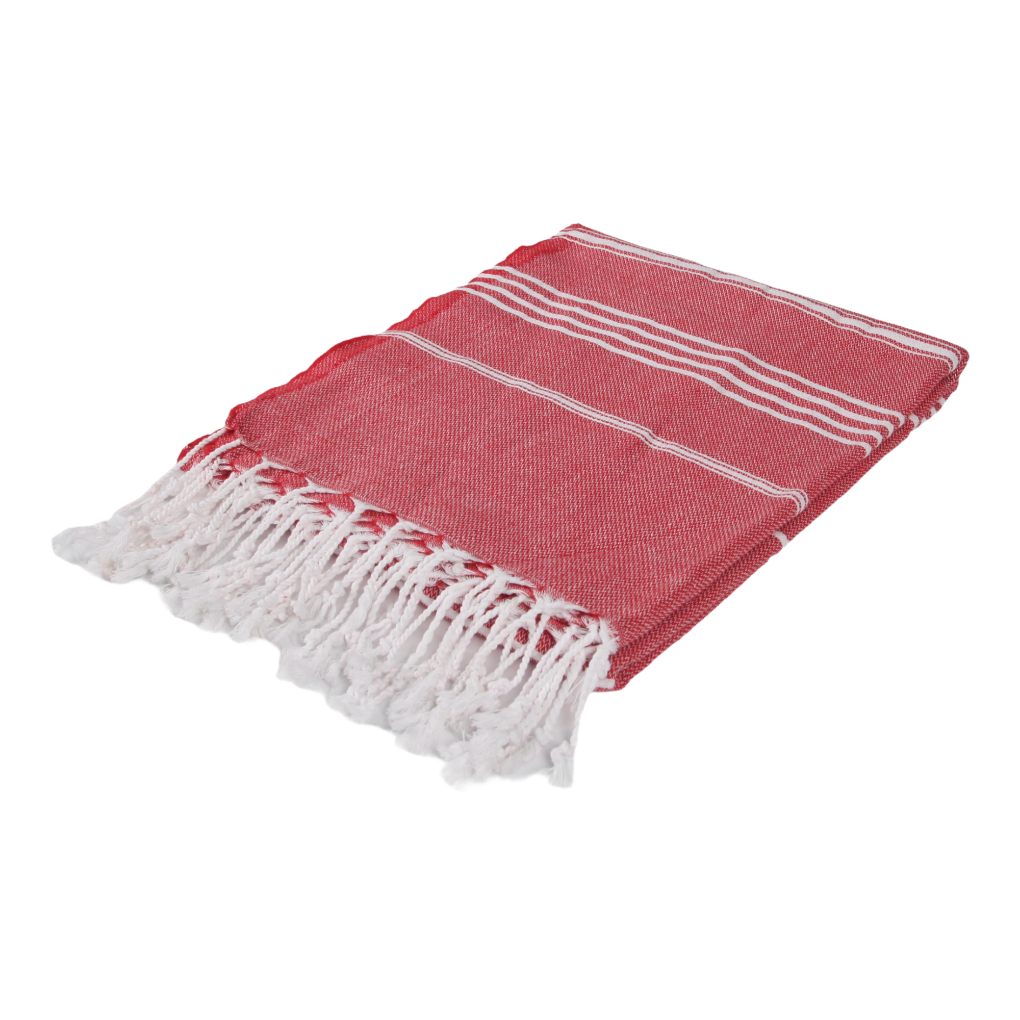 anchor beach towel red